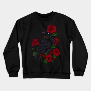 Raven and roses Crewneck Sweatshirt